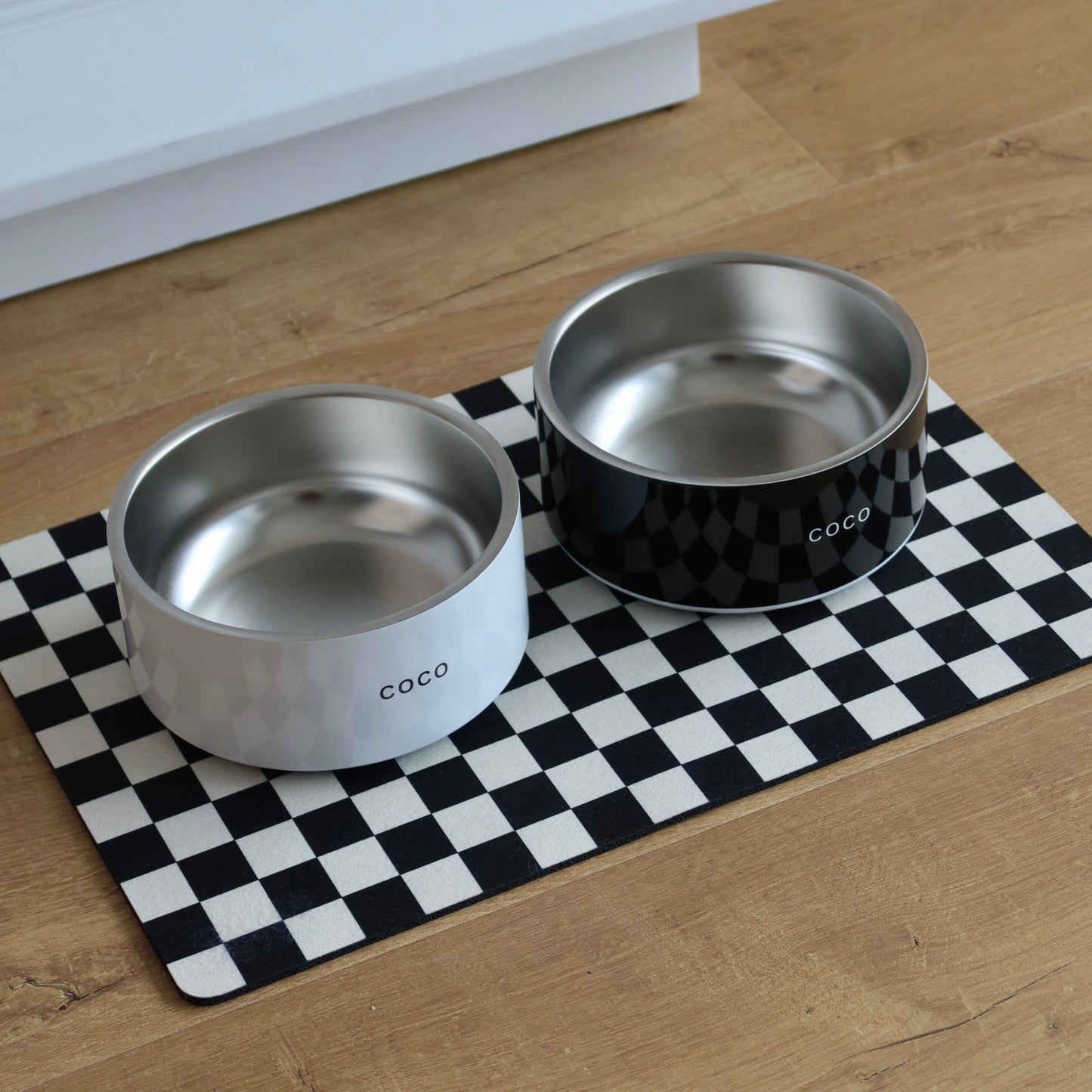 Pet Mat Checkered - Ash Black